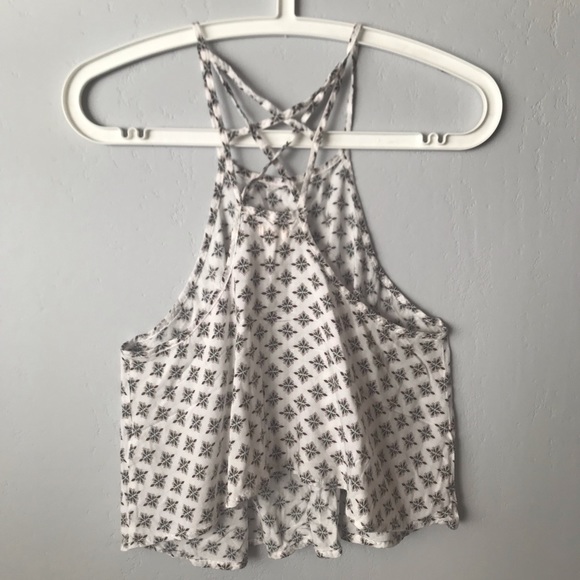 Hollister Patterned Flowy Cropped Top - Picture 2 of 6